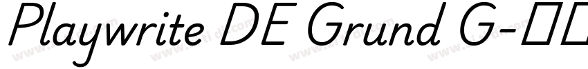 Playwrite DE Grund G字体转换